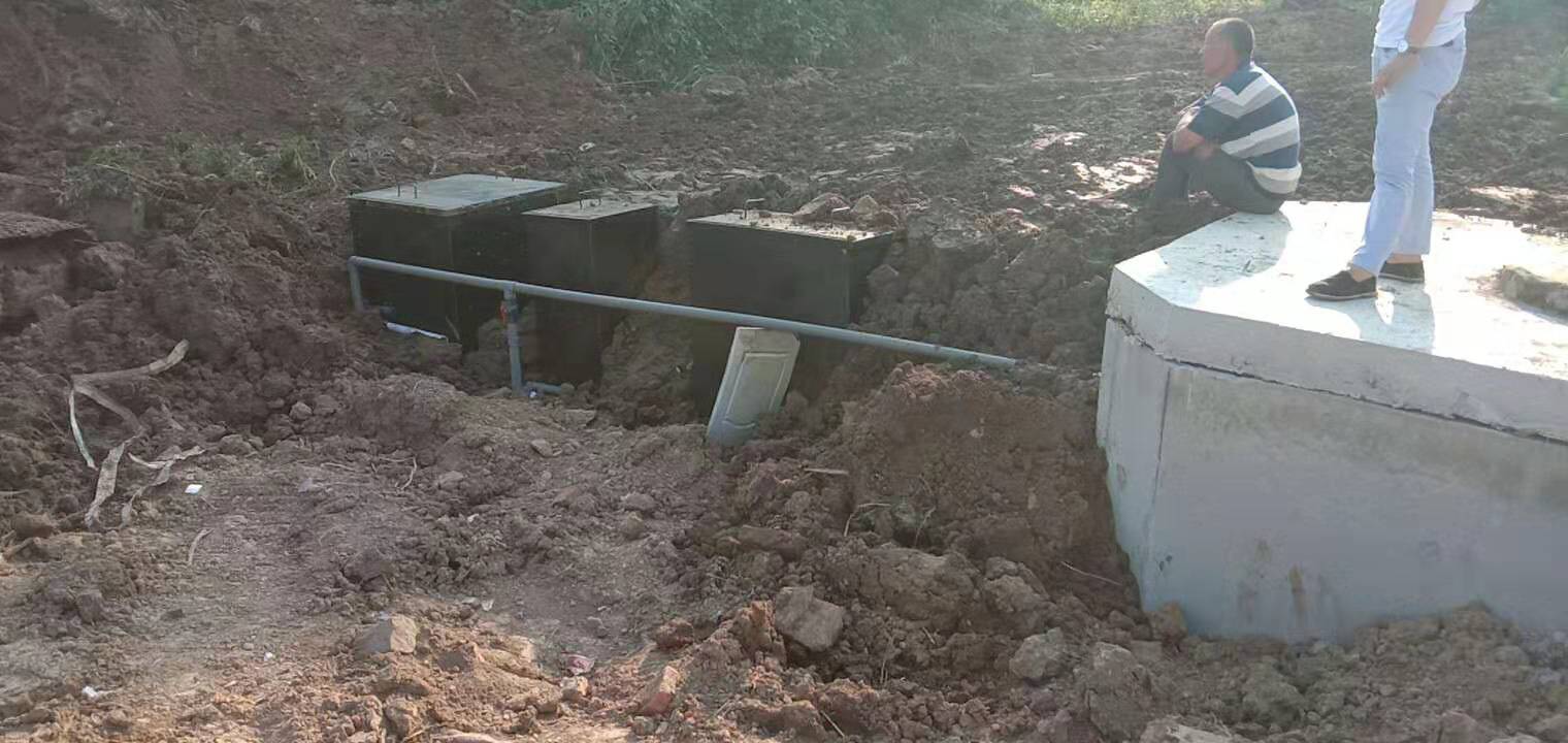 海城地埋式屠宰养殖污水处理设备安装现场